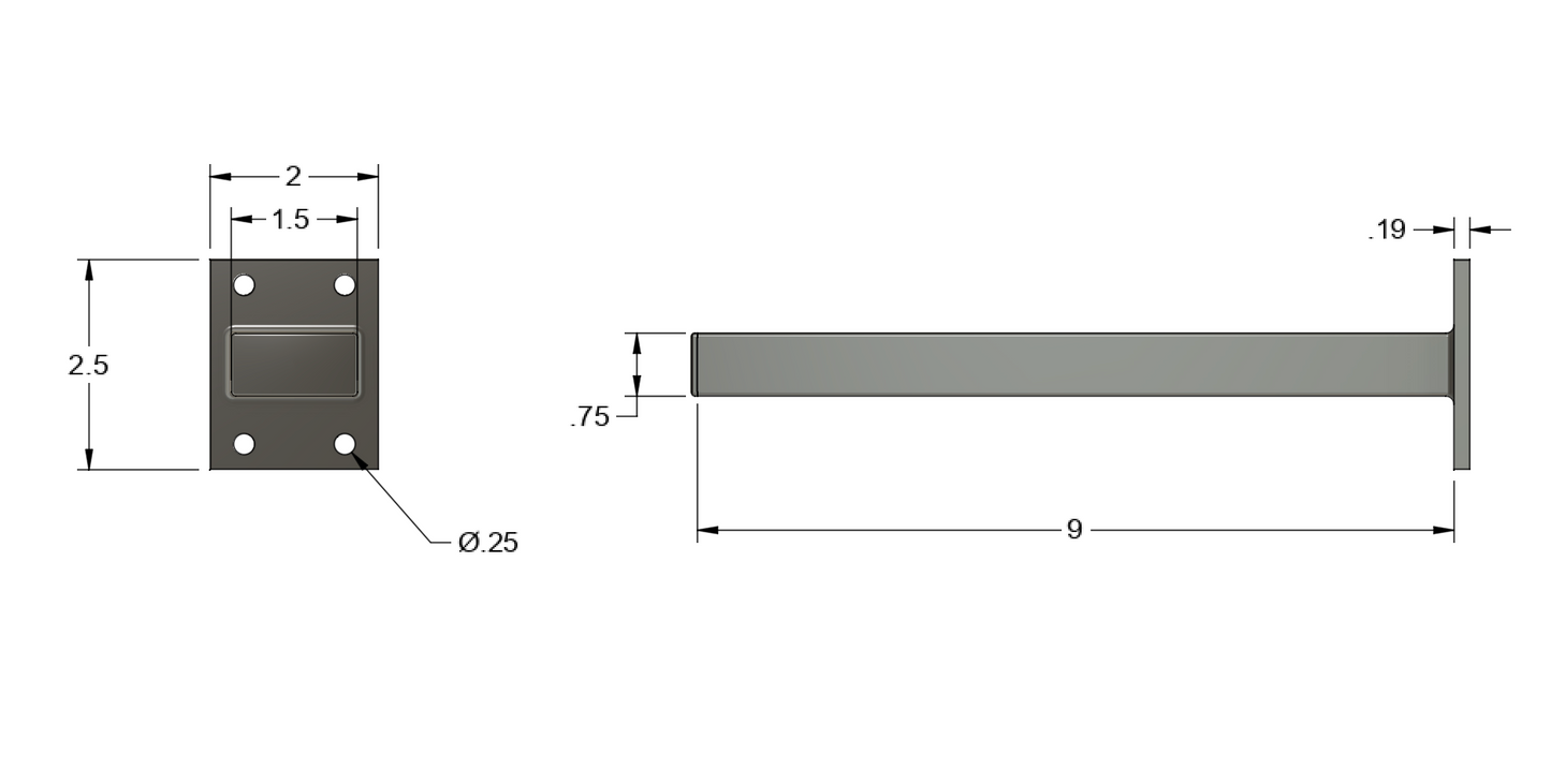 9 Inch Bracket for Concrete Wall